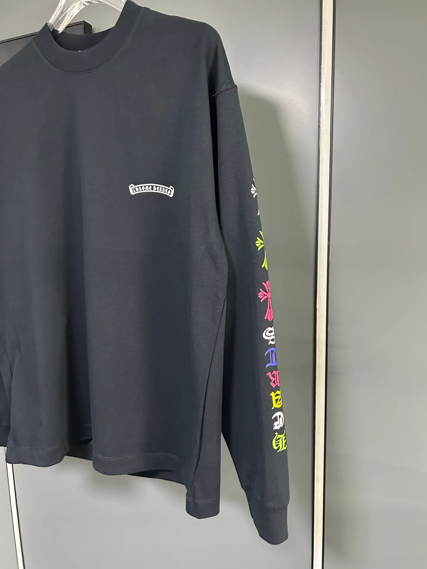 P230 2026 new (exclusive) Chrome Hearts autumn and winter limited edition heavyweight high-weight long-sleeved T-shirt, customized Dreamweaver Yayun ribbed cotton designer concept style Fabric: Heavy 380g Size: S M L XL Color: White Black